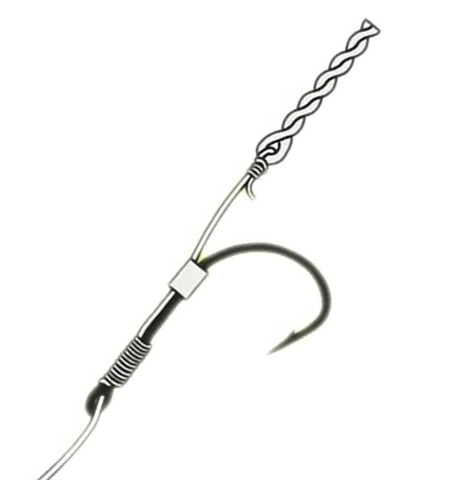 Готовий повідець зі скруткою W4C Method Feeder Rig Spear, гачок Wide Gape № 10